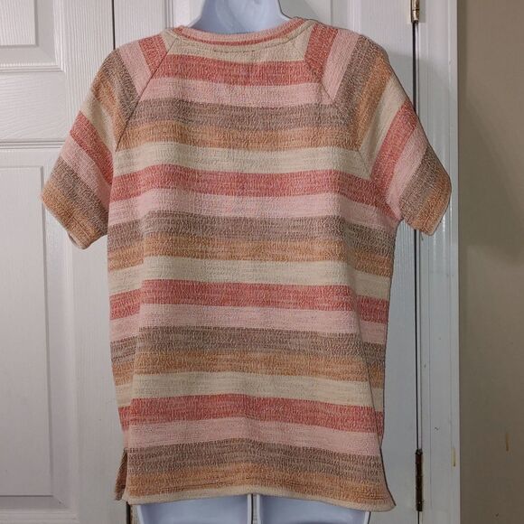 Christopher & Banks multicolor striped shirt  Sz M - Picture 3 of 4